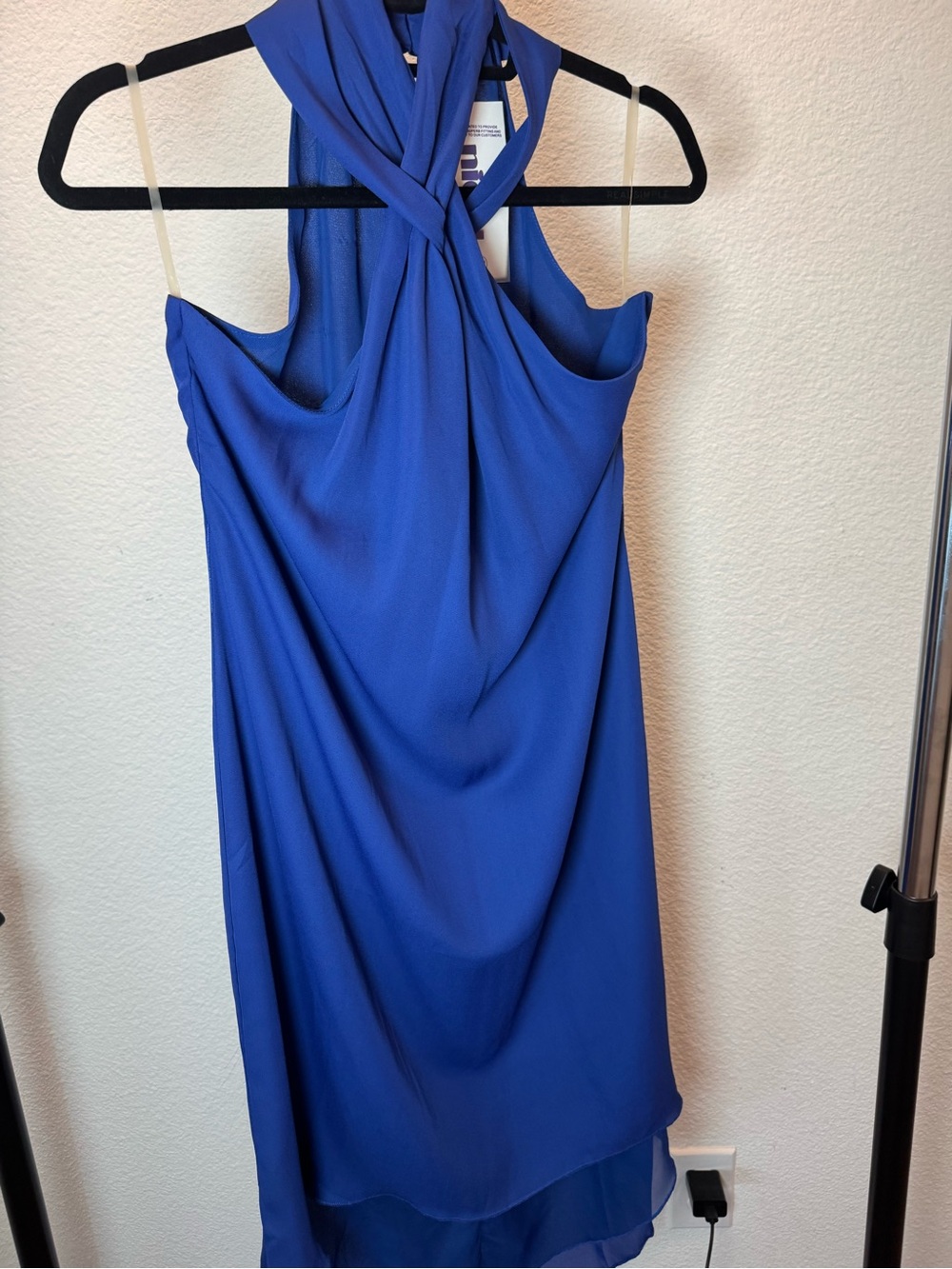 NWT Nico LA Royal Blue Twist Halter Cocktail Dress Size M NWT